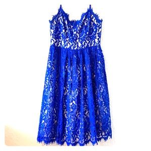 Blue lace dress